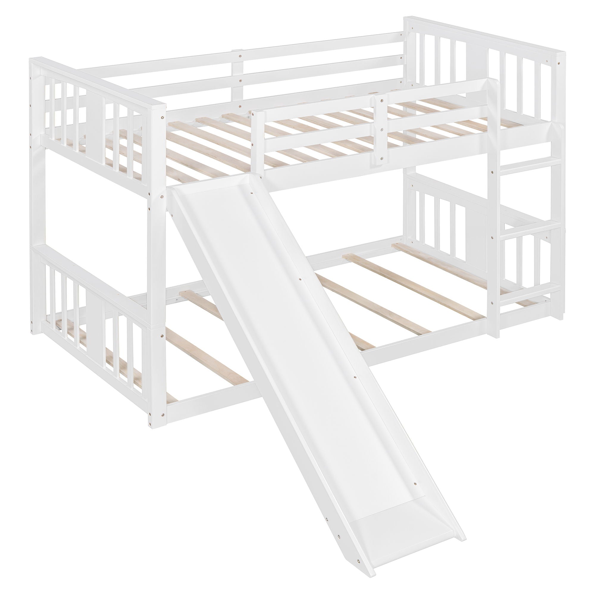 Bunk Bed With Convertible Ladder And Slide
