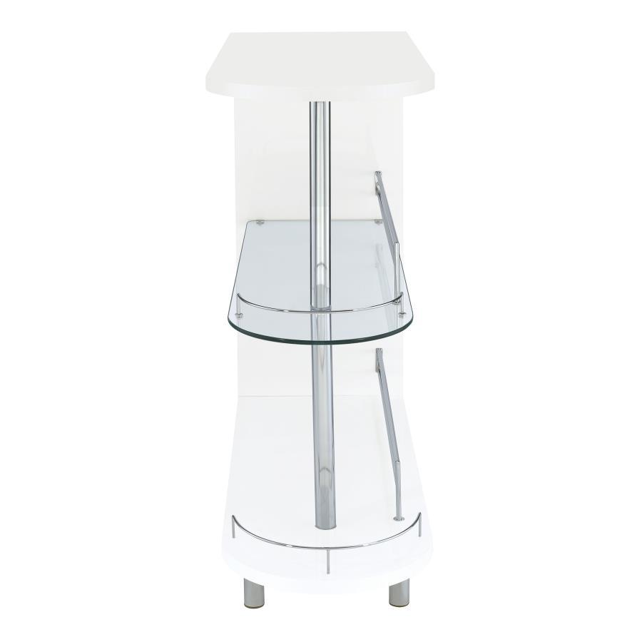 Coaster Fine Furniture Adolfo - Rectangular 2-Tier Home Bar Table | Meri Furniture