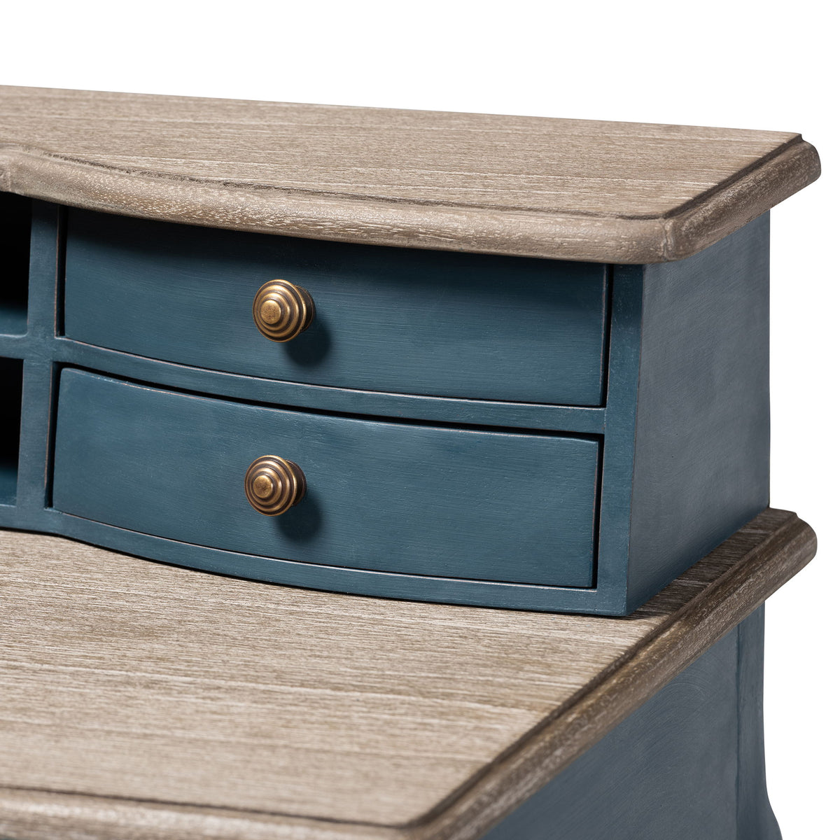Celestine French Provincial Blue Spruce Finished Wood Accent Writing Desk