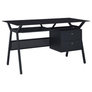 Coaster Fine Furniture Weaving - 2-Drawer Computer Desk Keyboard Tray - Black | Meri Furniture