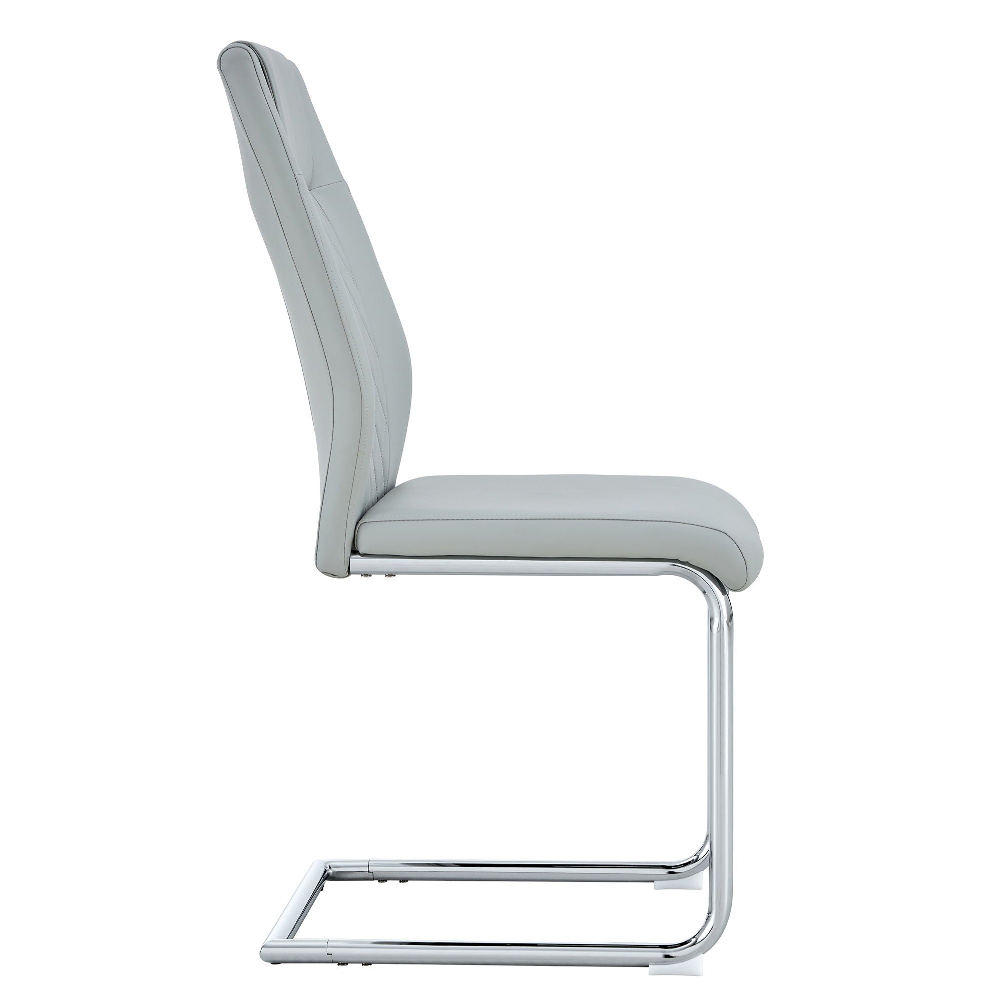 Modern Dining Chairs With Padded Seat, Metal Legs