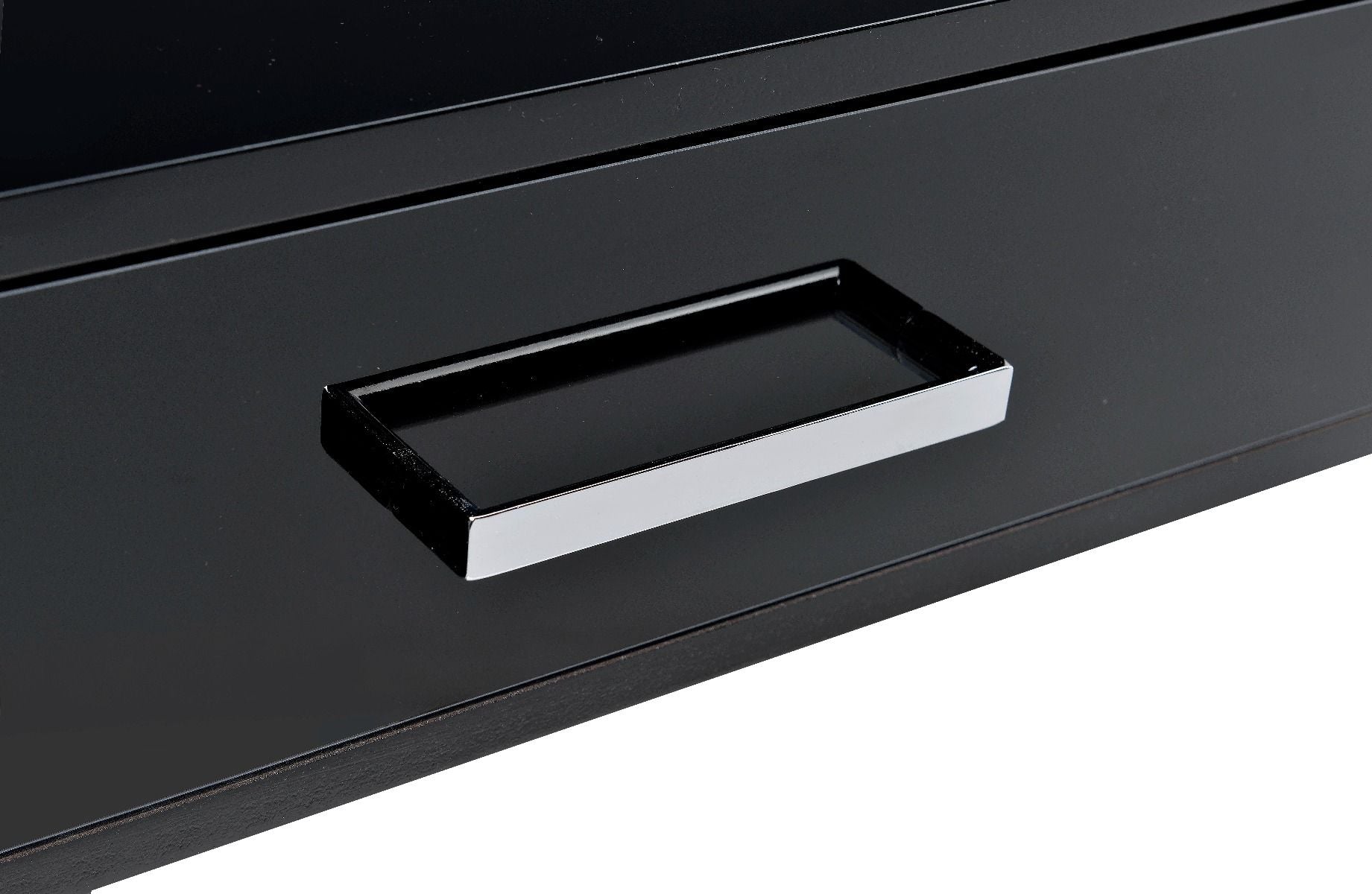 ACME Coleen - Desk - Black High Gloss & Chrome Finish | Meri Furniture