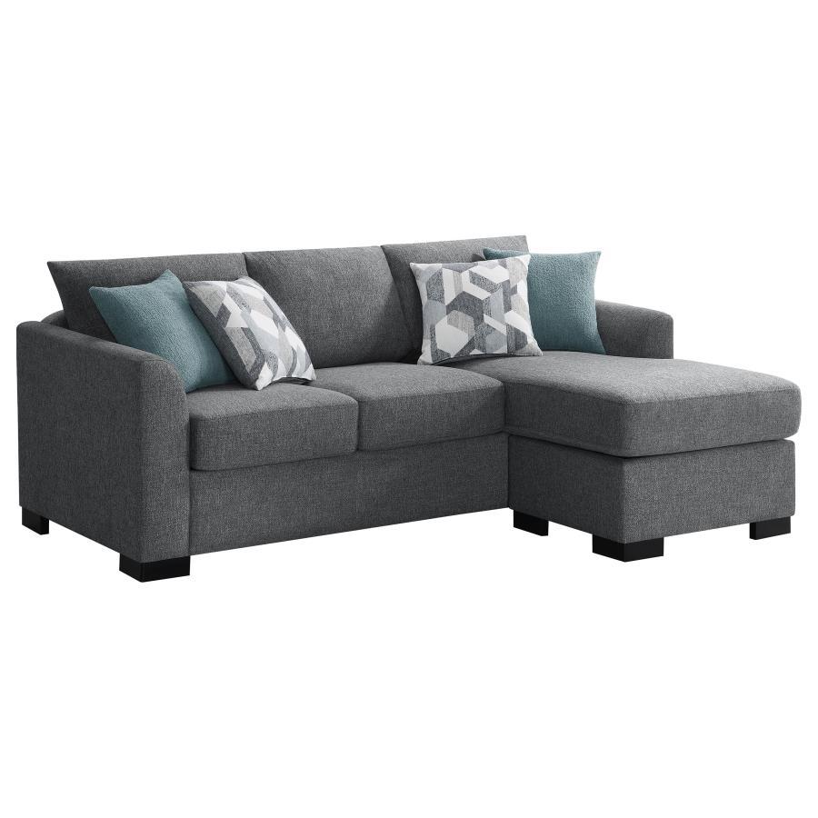 Coaster Fine Furniture Storey - Upholstered Sleeper Sectional Chaise Sofa | Meri Furniture