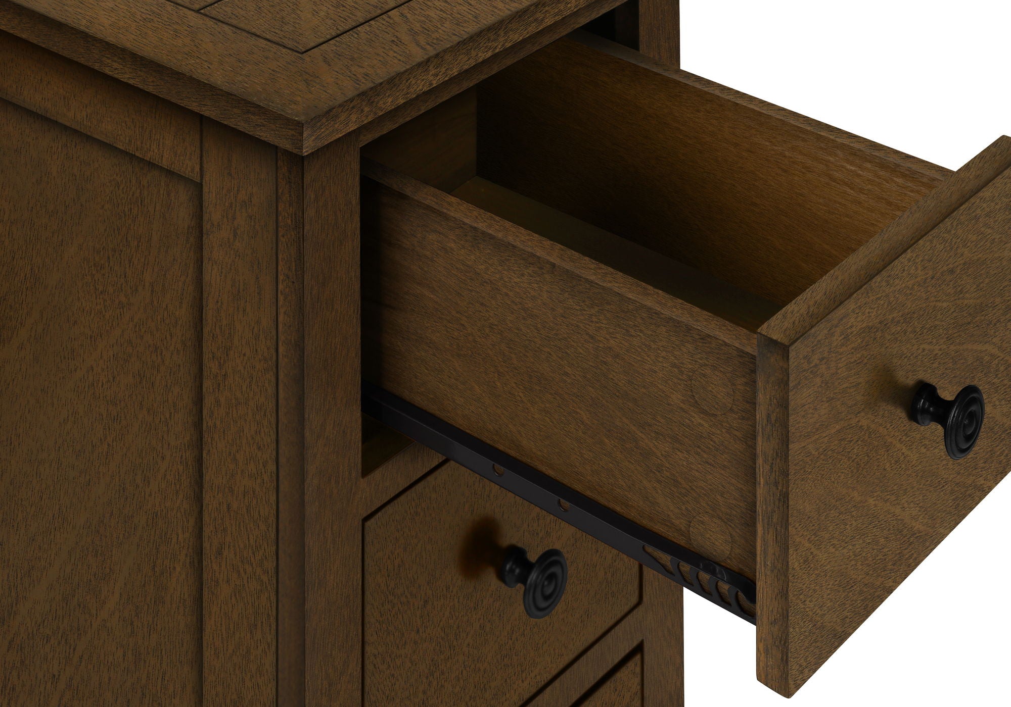 Accent End Table, Storage Drawer, Transitional Design