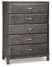 Ashley Furniture Caitbrook - Gray - Five Drawer Chest | Meri Furniture