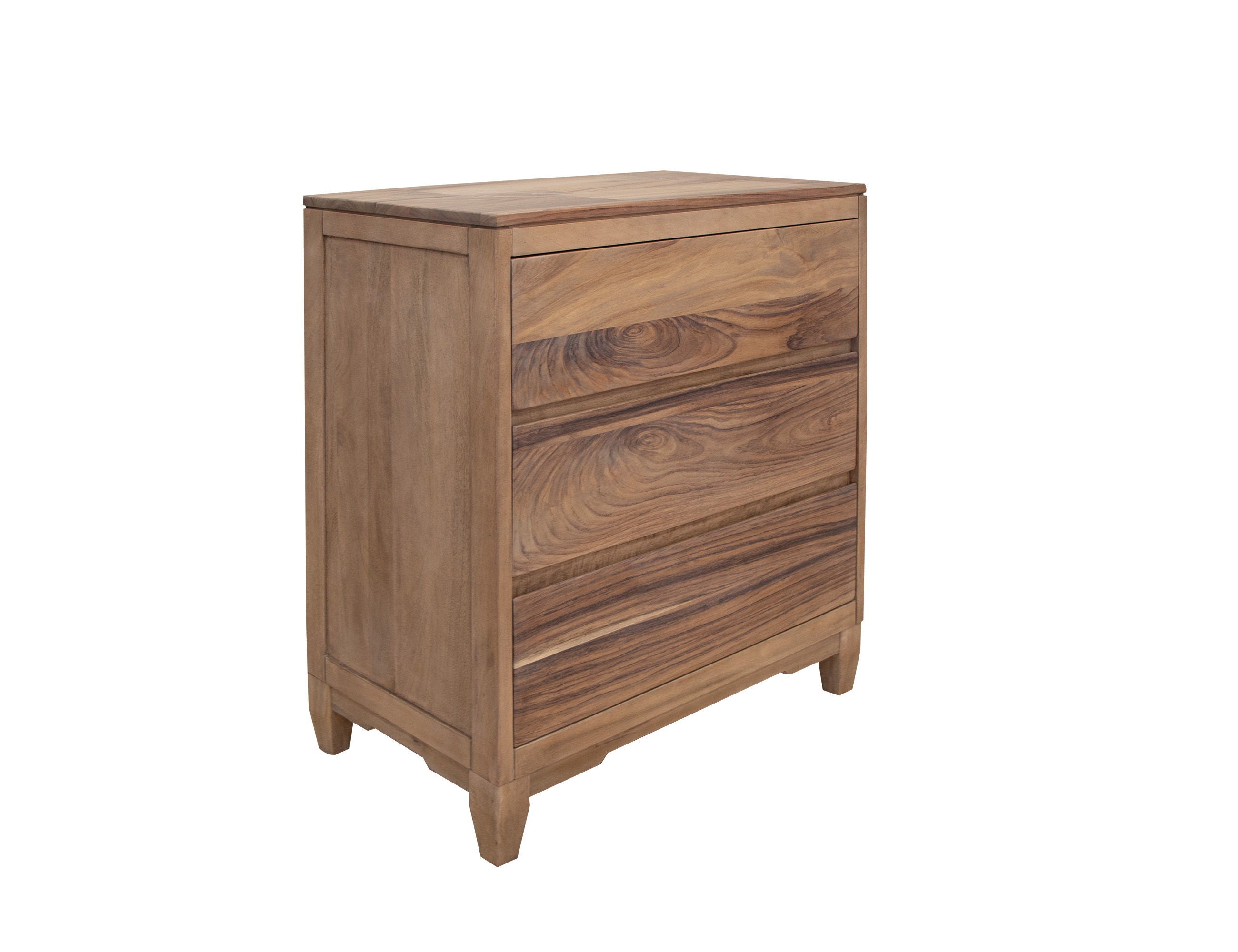 International Furniture Direct Parota Nova - 3 Drawer Chest - Brown Cappuccino | Meri Furniture
