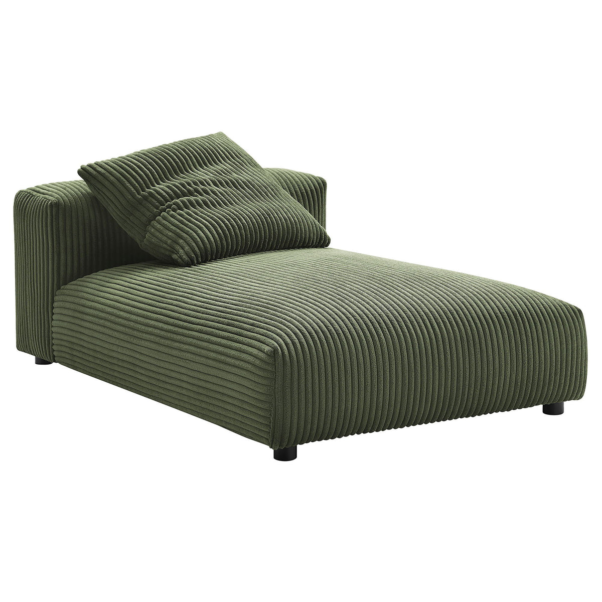 Solace Modular Corduroy Upholstered Armless Chaise Lounge by Modway