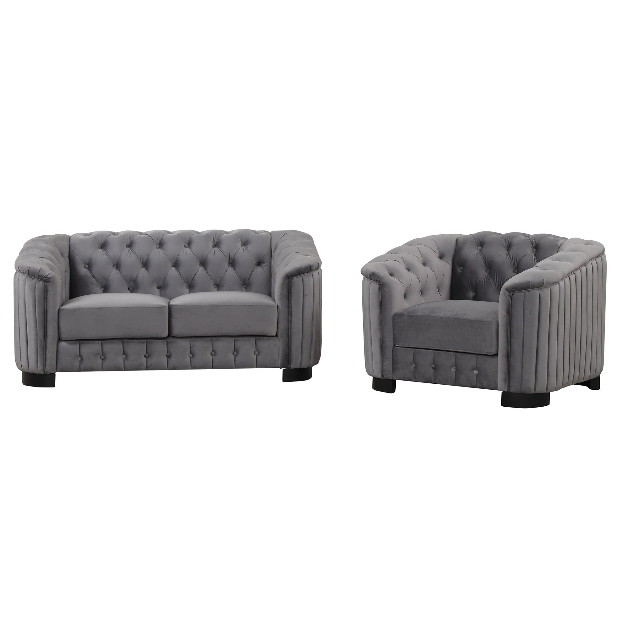 Upholstered 3 Piece Sofa Set With Legs
