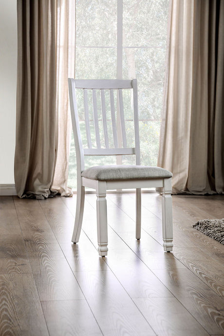 Furniture of America Kaliyah - Side Chair (Set of 2) - Antique White | Meri Furniture