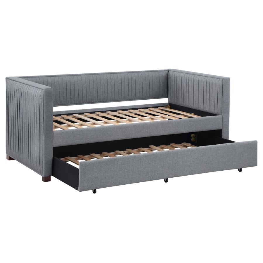 Coaster Fine Furniture Brodie - Upholstered Twin Daybed With Trundle - Gray | Meri Furniture
