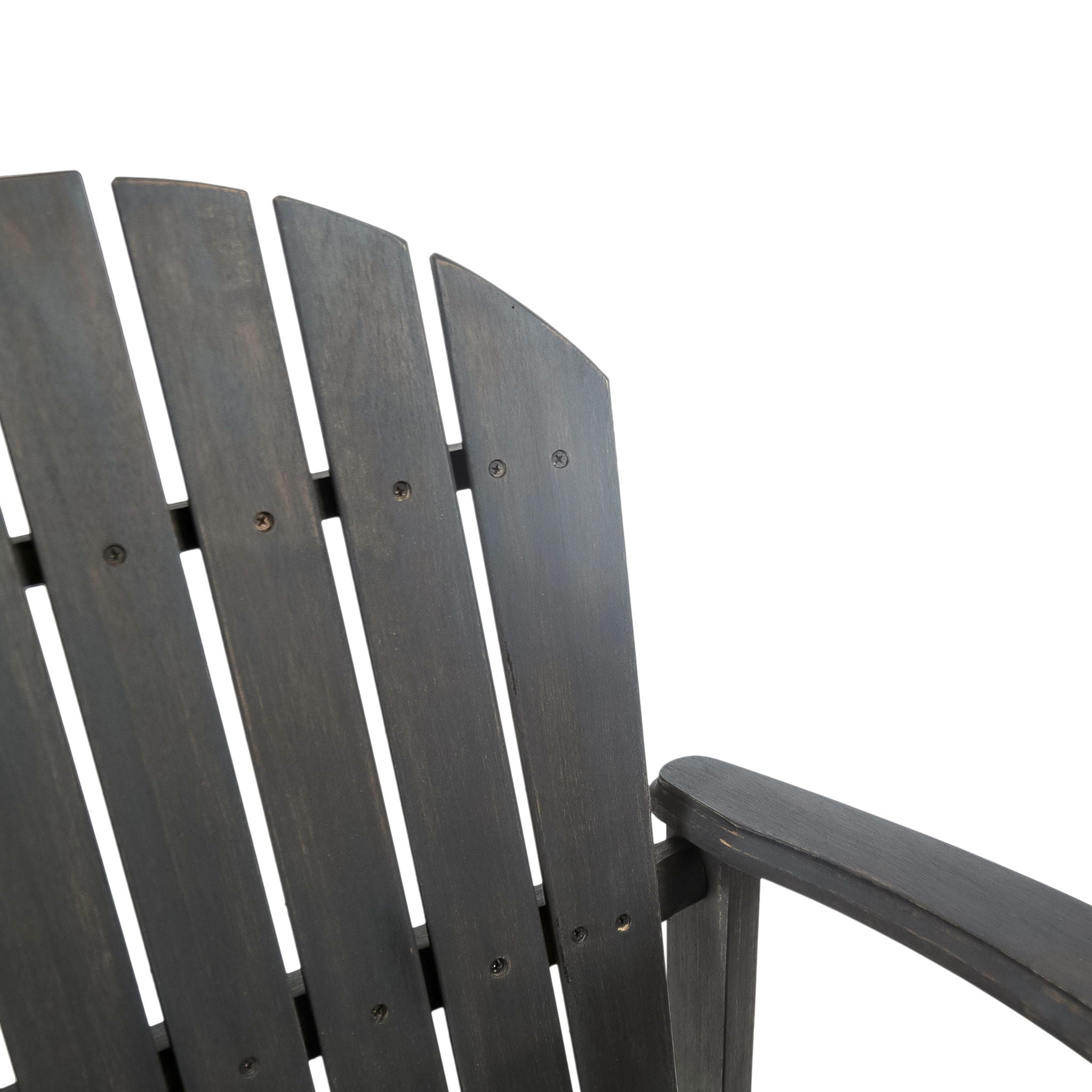 Outdoor Acacia Wood Adirondack Barstools (Set of 2)