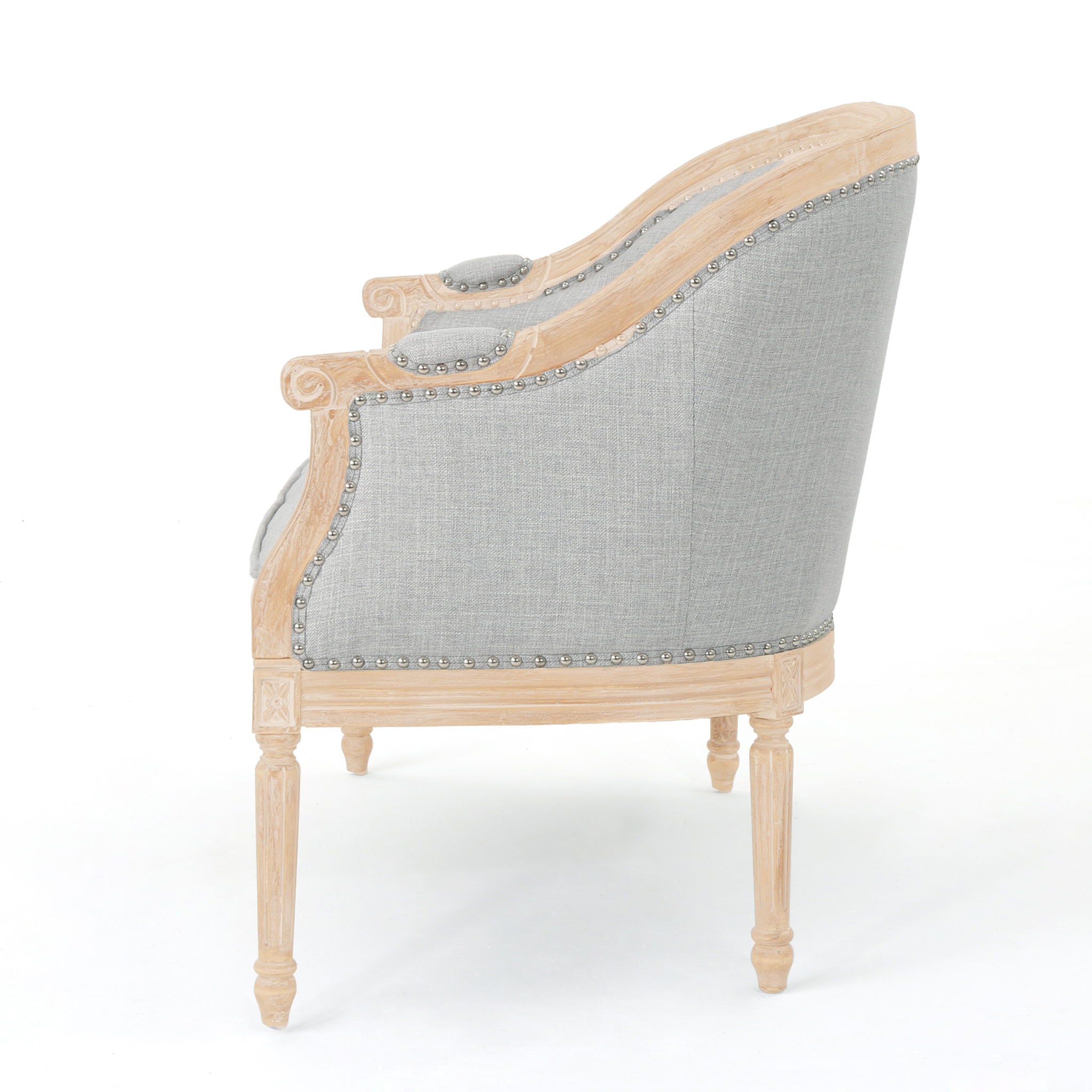 French Country Chesterfield Style Tufted Loveseat