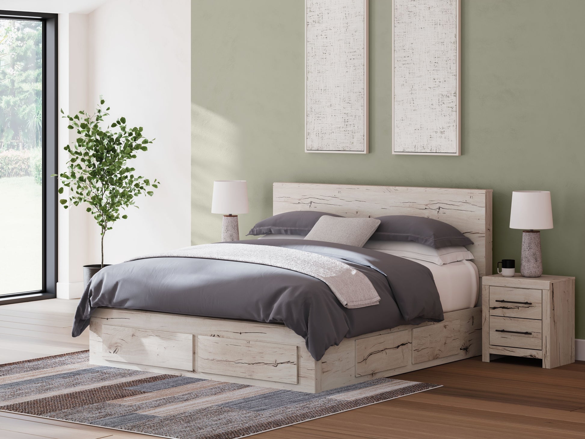 Signature Design by Ashley® Lawroy - Panel Bed With Storage | Meri Furniture