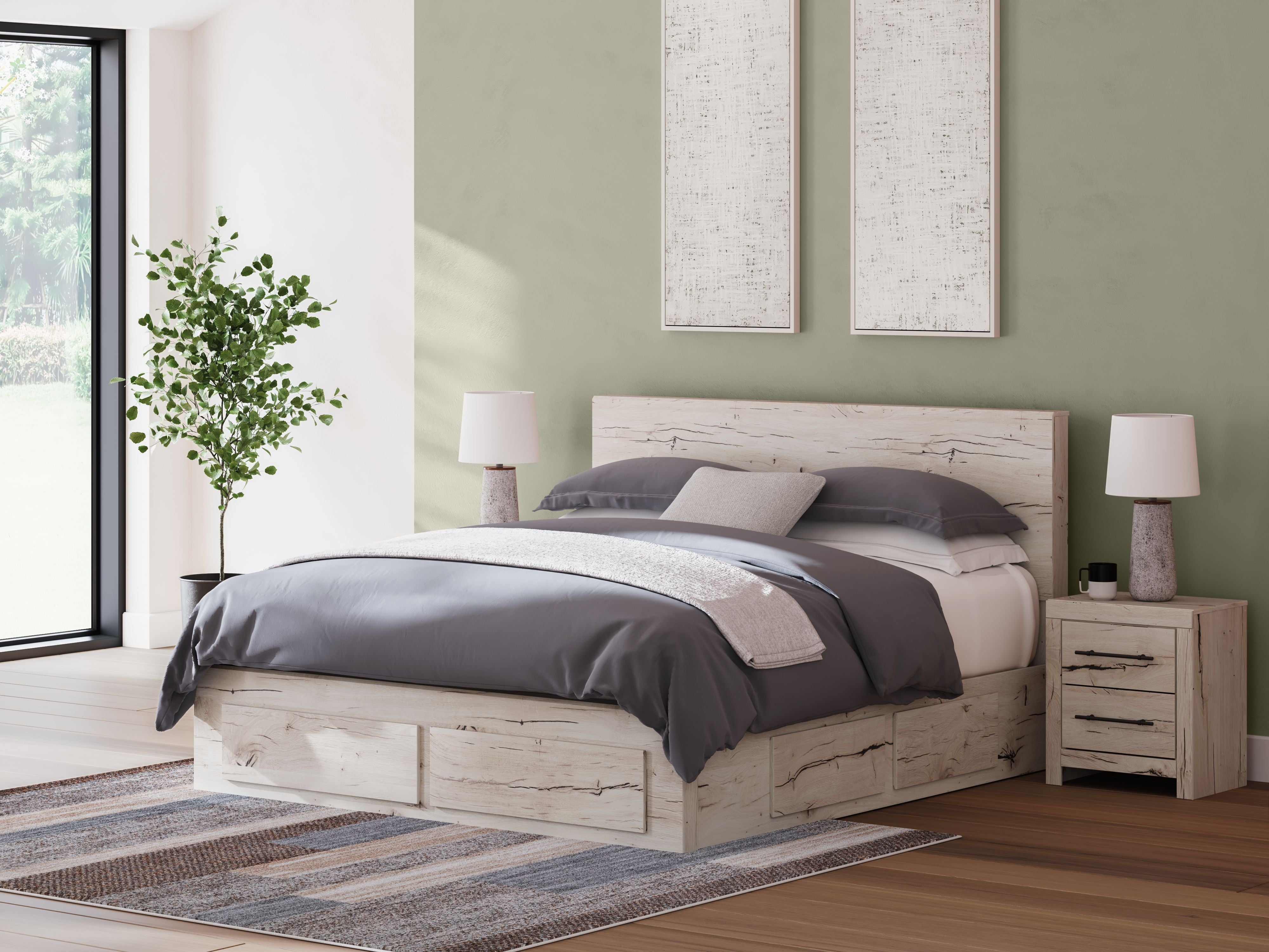 Signature Design by Ashley® Lawroy - Panel Bed With Storage | Meri Furniture