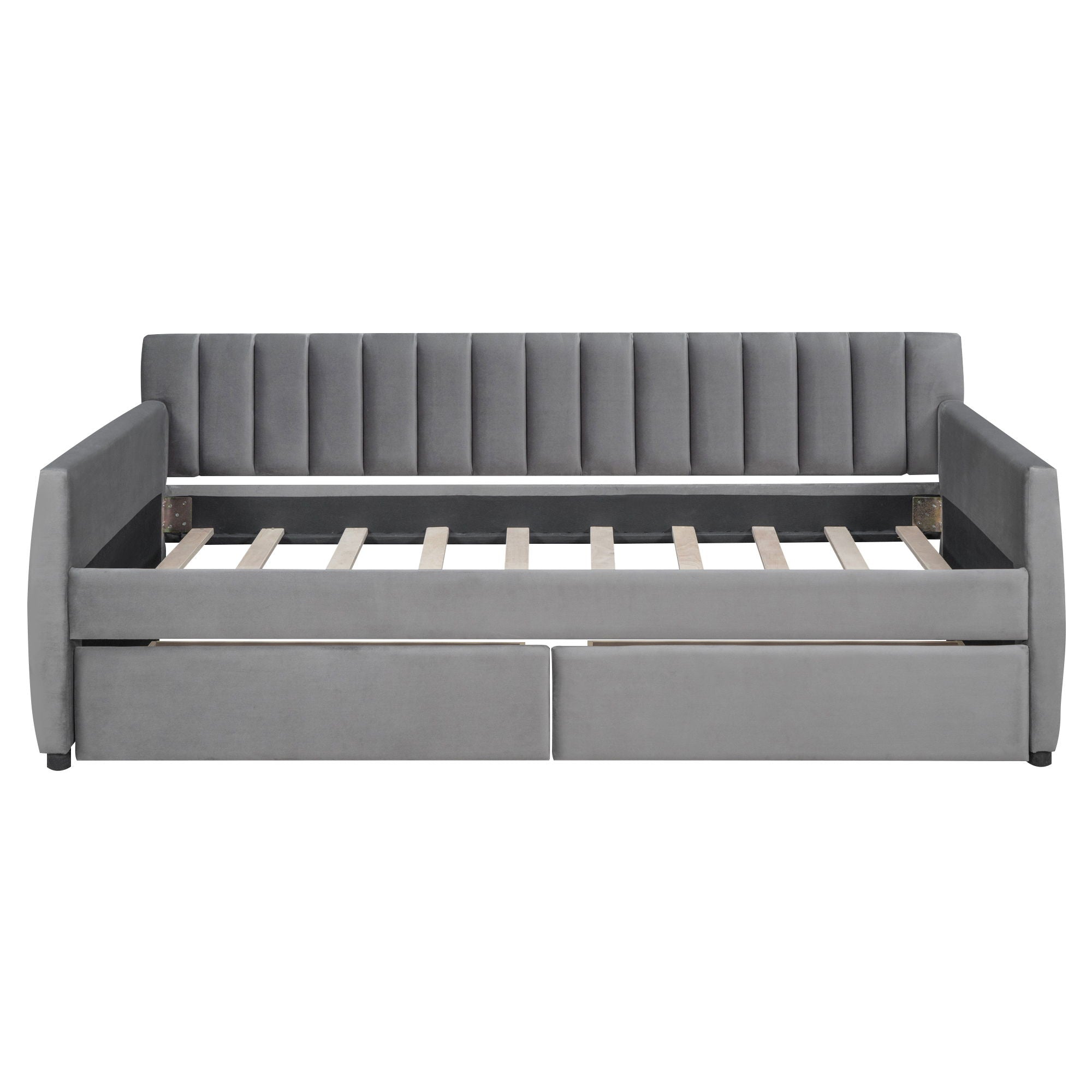 Upholstered Daybed With Slat Support