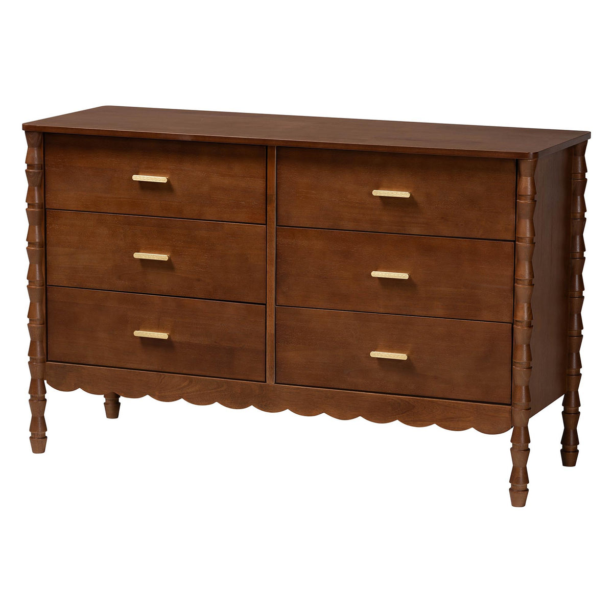 Danette Bobbin Wood  5-Piece Bedroom Set, Queen