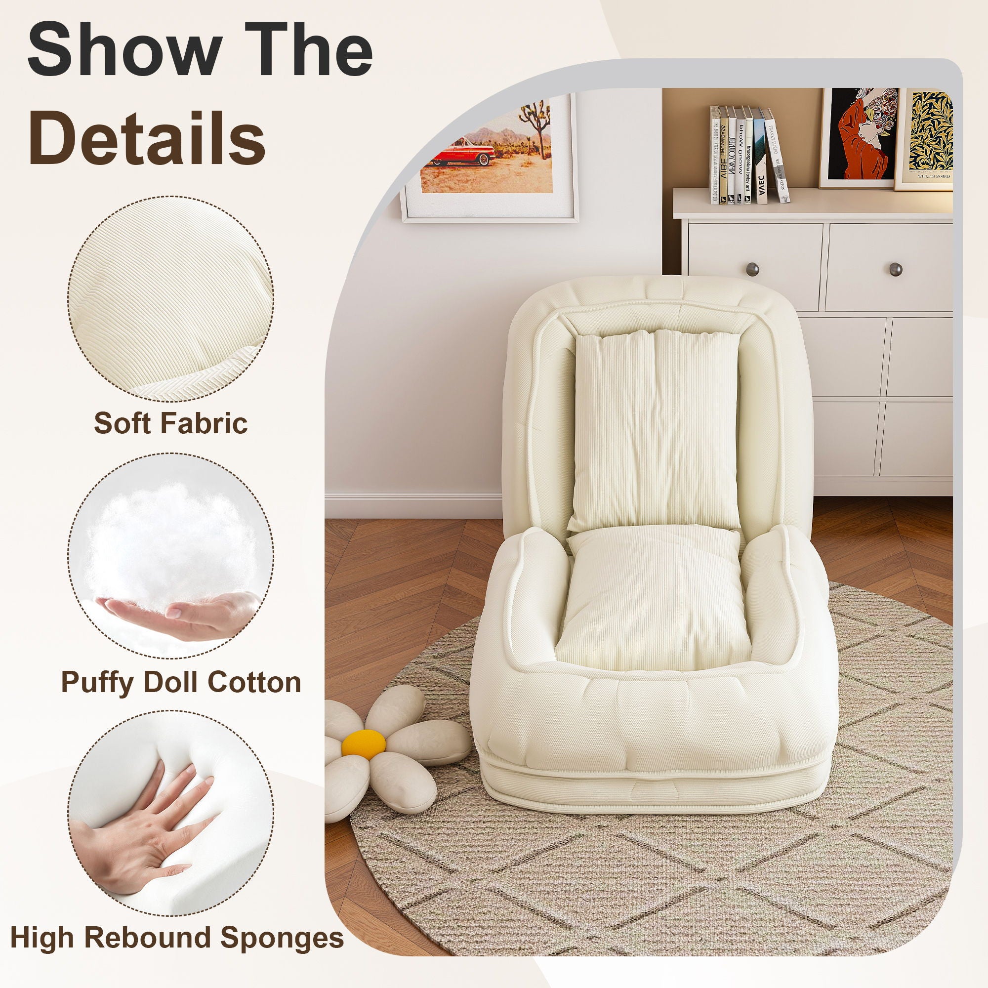 Upholstered Human Dog Bed For Adults And Pets