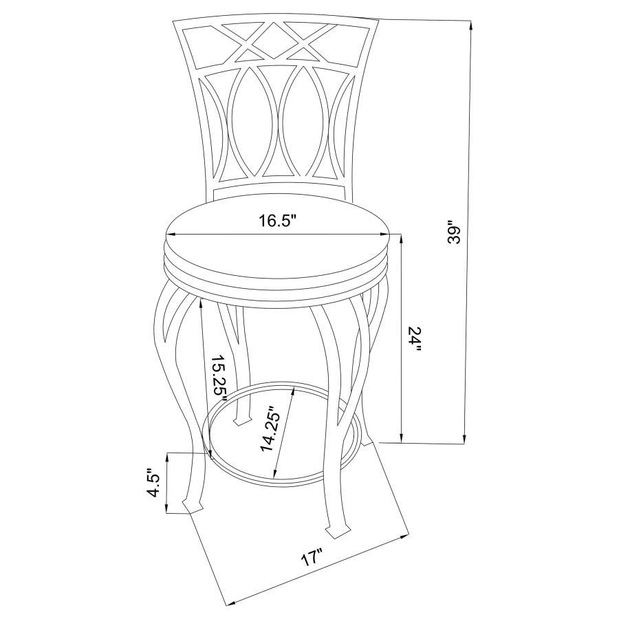 Coaster Fine Furniture Adamsville - Upholstered Swivel Stool | Meri Furniture