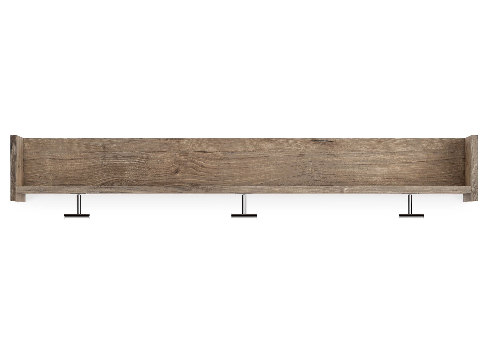 Ashley Furniture Oliah - Natural - Wall Mounted Coat Rack W/shelf | Meri Furniture