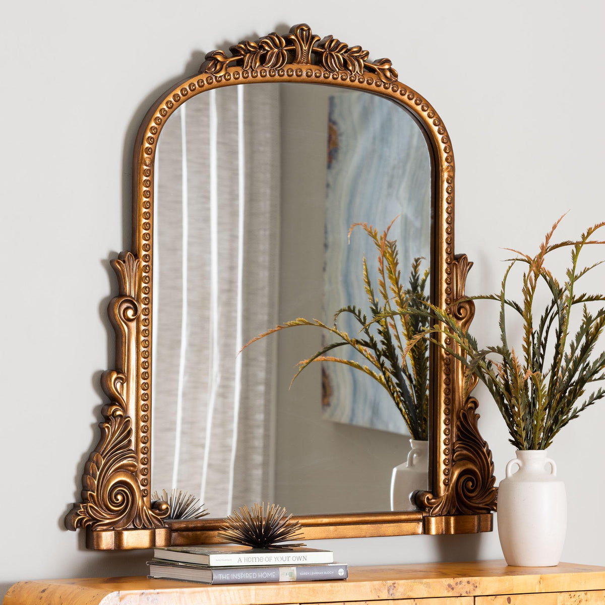 Whitby Baroque Antique Goldleaf Accent Mirror