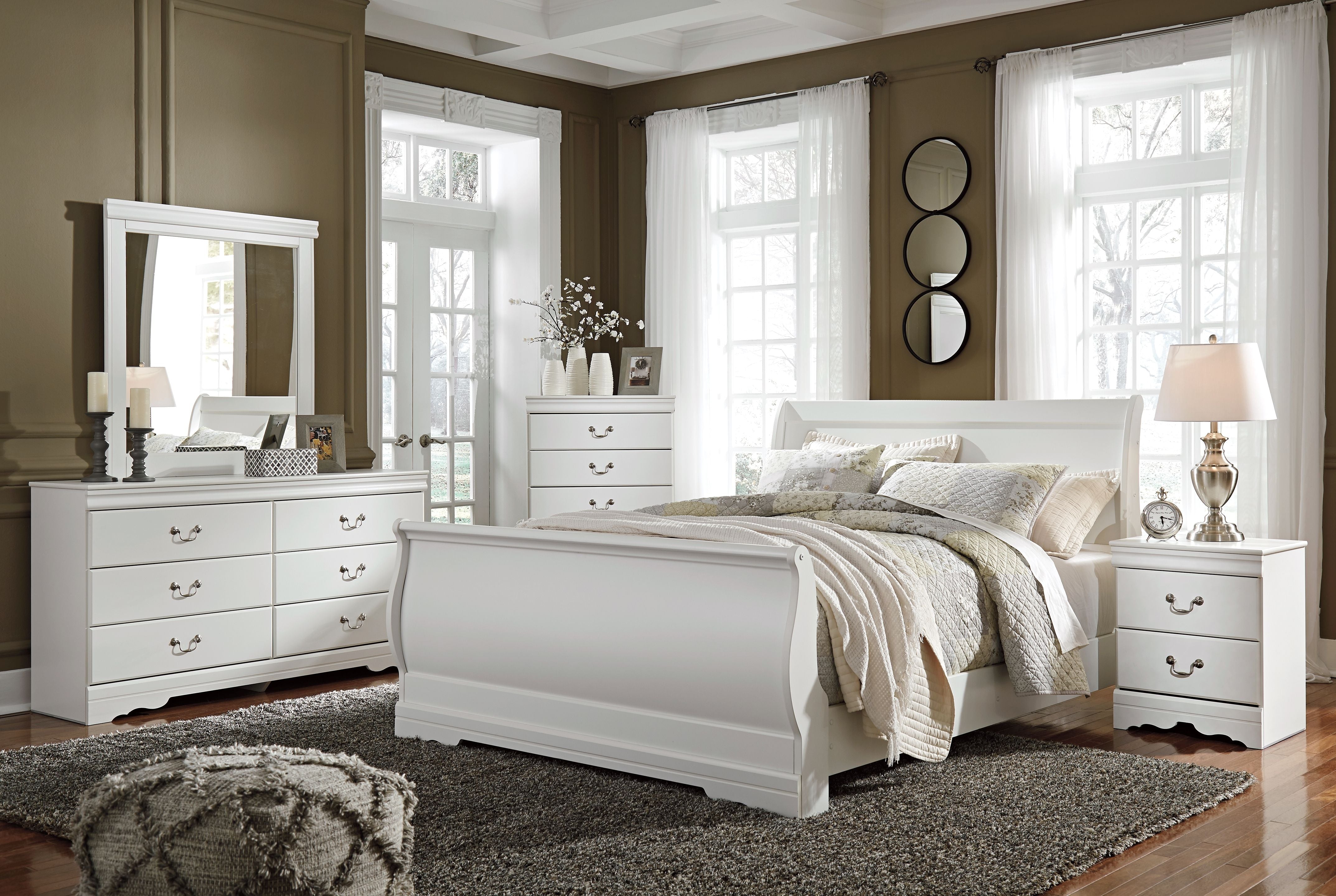 Signature Design by Ashley® Anarasia - Sleigh Bed Set | Meri Furniture