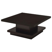 Coaster Fine Furniture Reston - Square Engineered Wood Coffee Table - Cappuccino | Meri Furniture