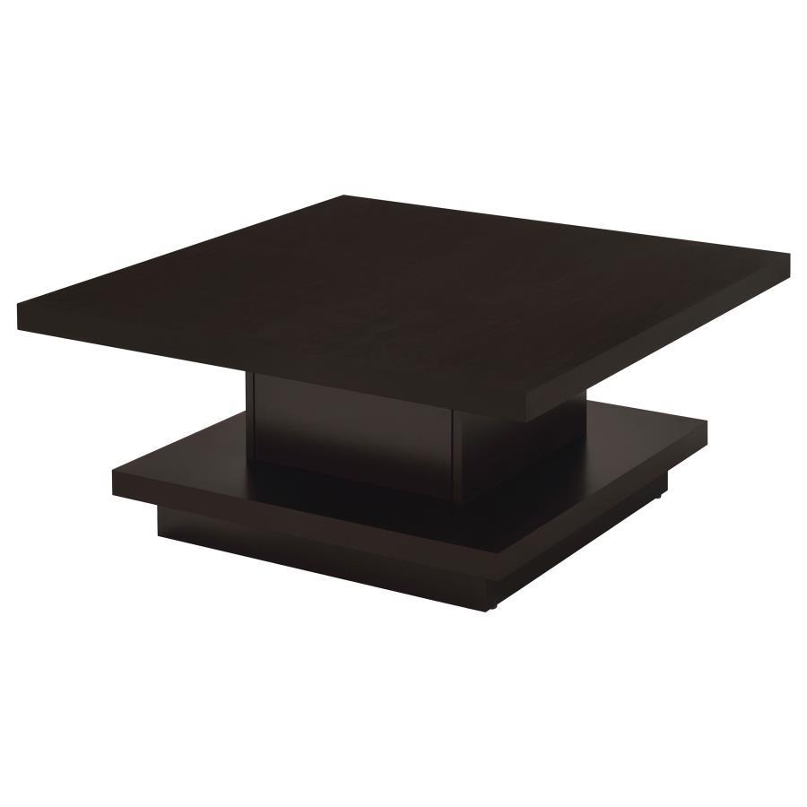 Coaster Fine Furniture Reston - Square Engineered Wood Coffee Table - Cappuccino | Meri Furniture