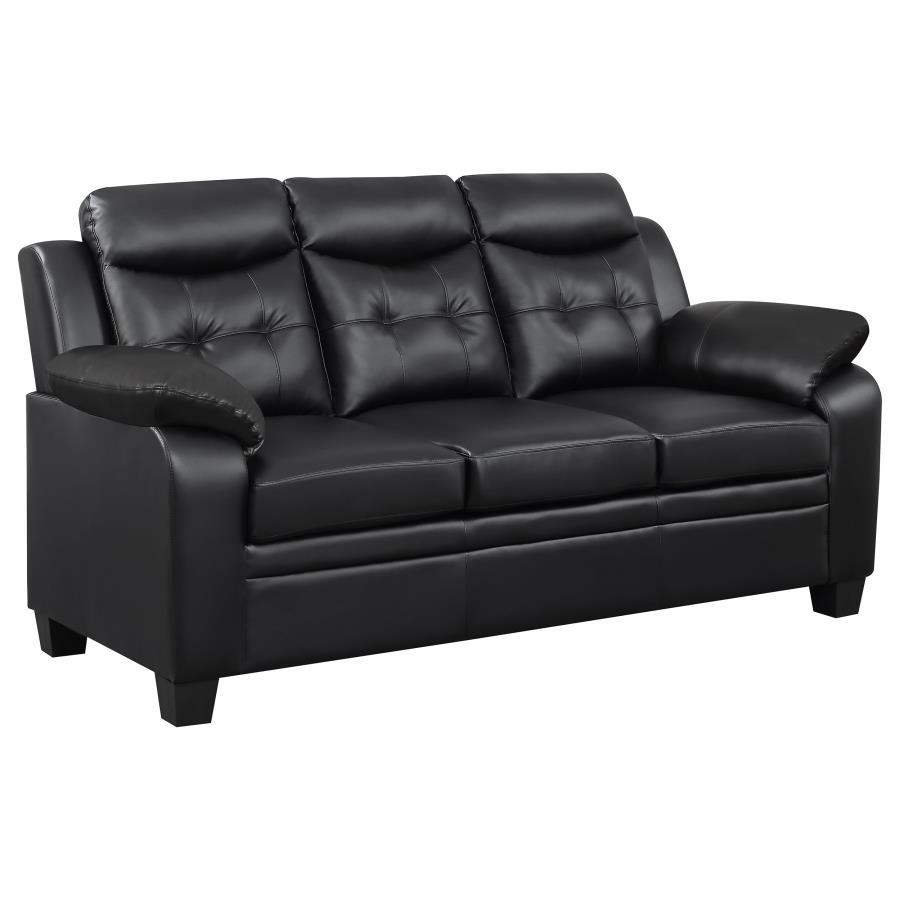 Coaster Fine Furniture Finley - Upholstered Padded Arm Tufted Sofa - Black | Meri Furniture