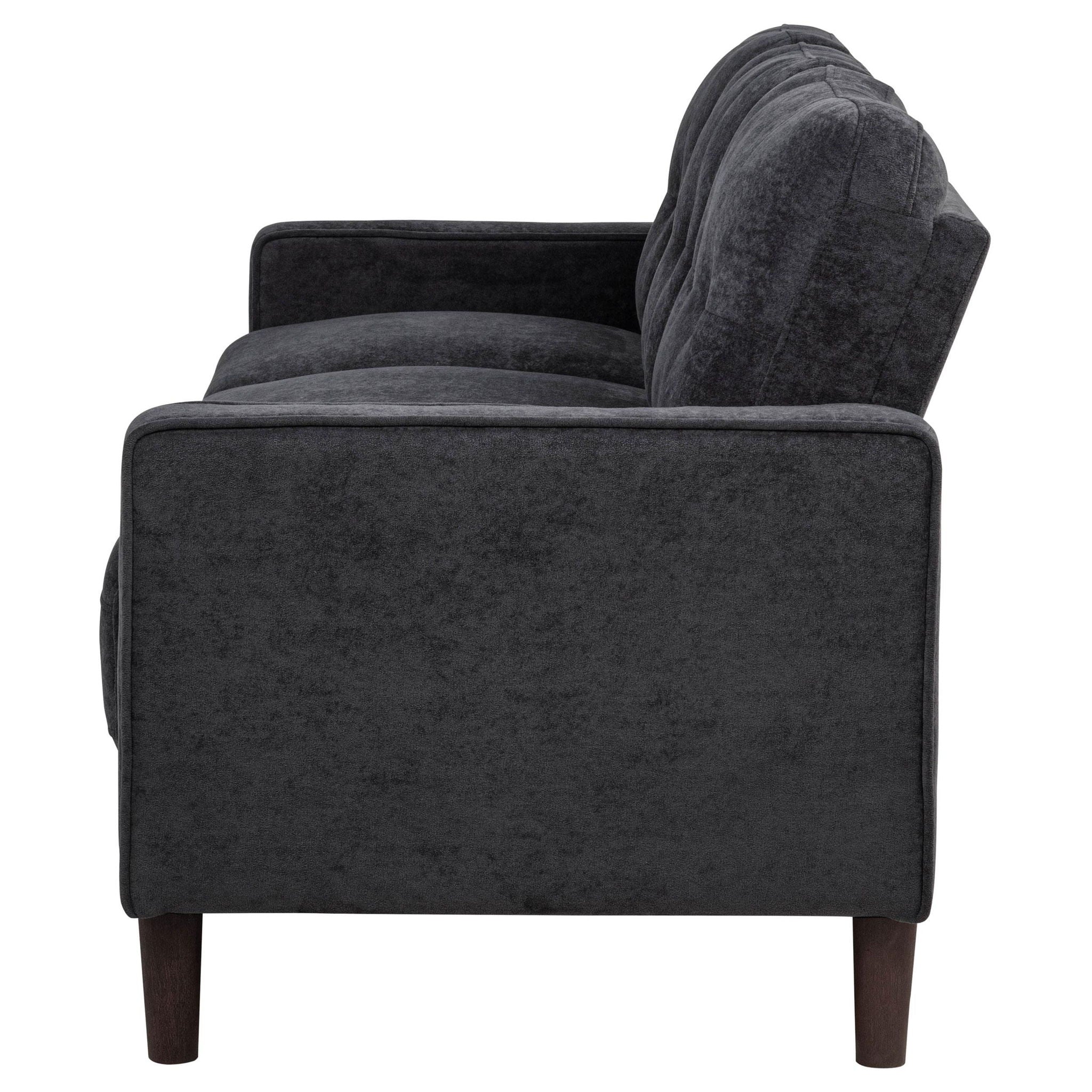 Bowen II Fabric Upholstered Track Arm Sofa Steel Grey