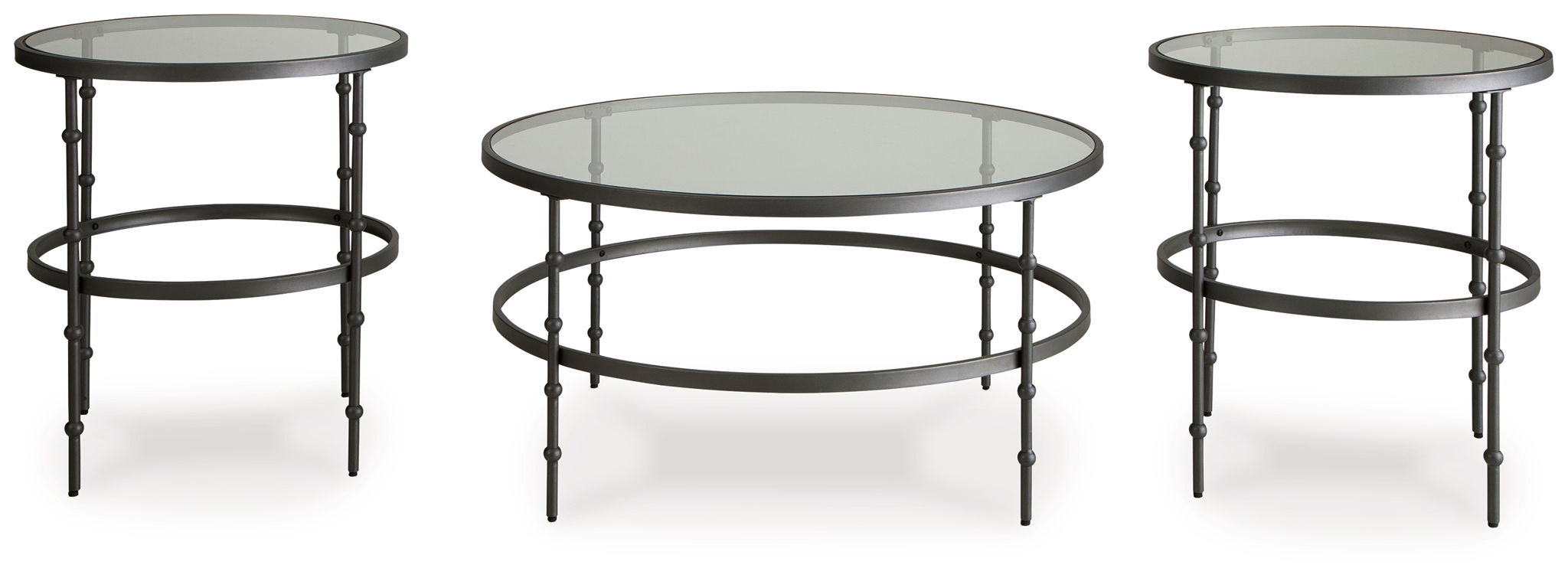 Kellyco - Occasional Table Set (Set of 3) - Gunmetal