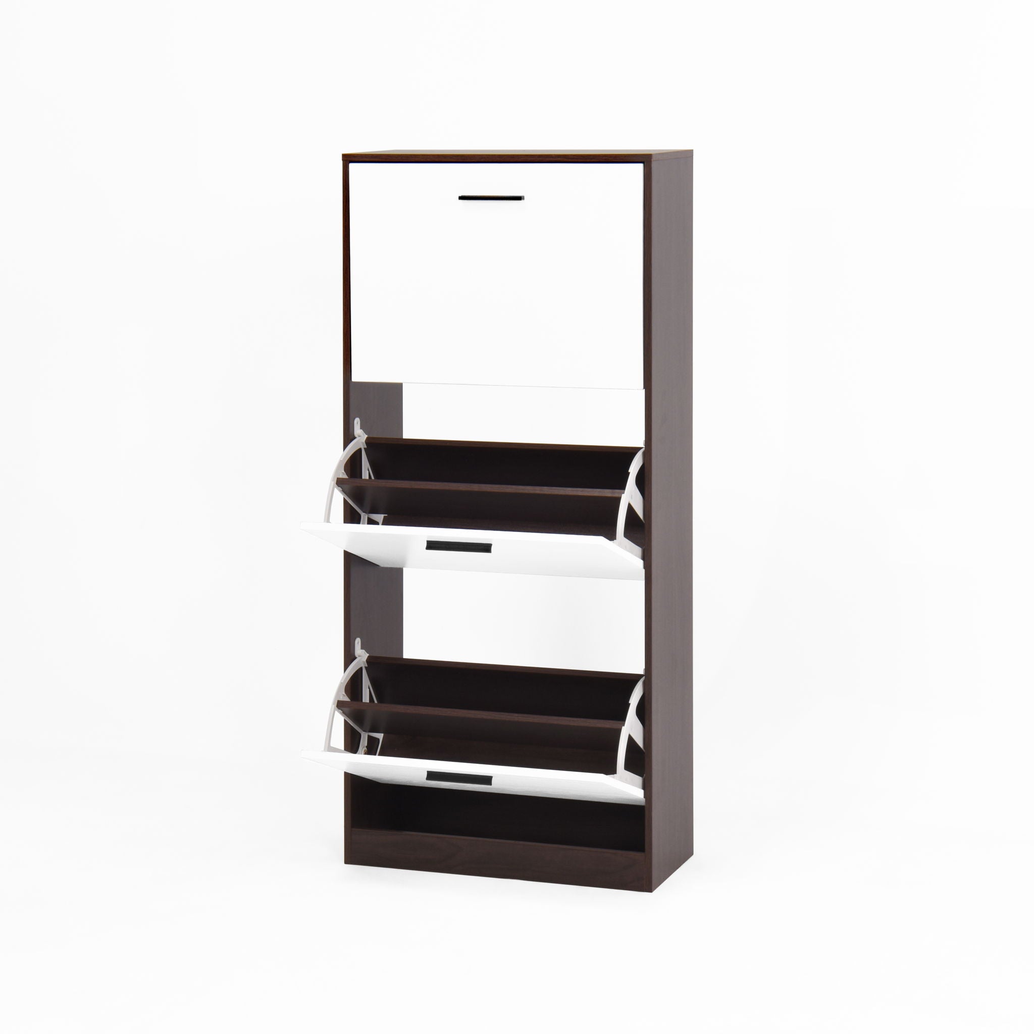 Modern Freestanding Shoe Storage Cabinet With 3 Flip Drawers