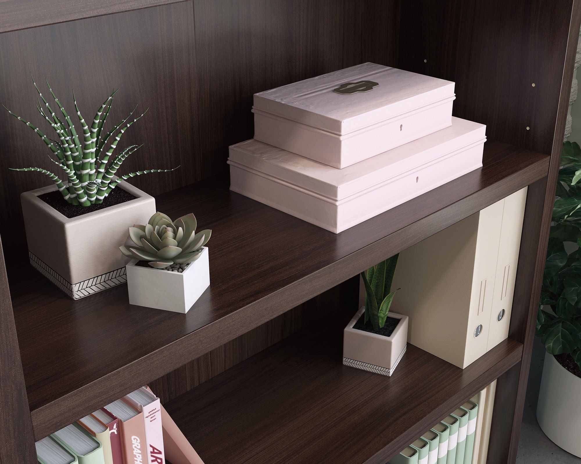 5-Shelf Commercial Bookcase in Noble Elm
