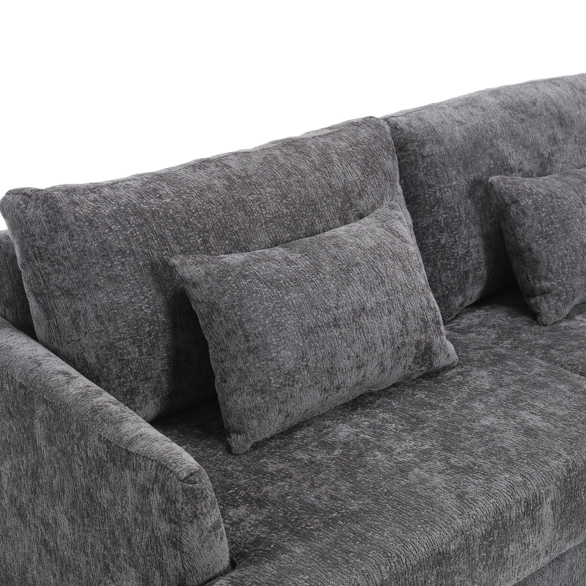 Mid Century Modern Fabric Loveseat Sofa, 2 Seat Upholstered Couch