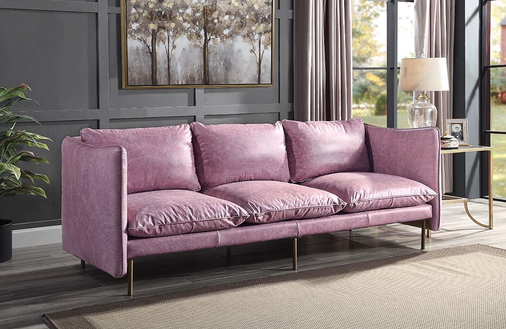 ACME Metis - Sofa - Wisteria - Grain Leather | Meri Furniture