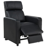 Toohey - Upholstered Home Theater Push Back Recliner - Black