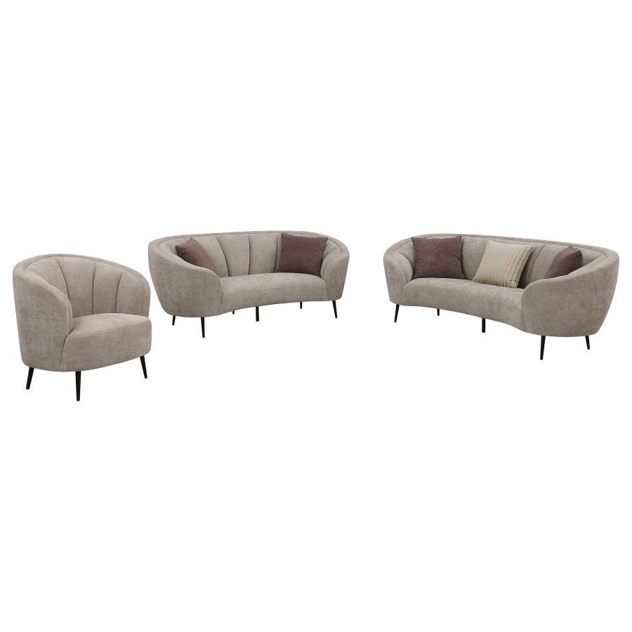 Coaster Fine Furniture Ellorie - Upholstered Curved Sofa Set | Meri Furniture