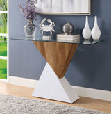 Furniture of America Bima - Sofa Table - White / Natural Tone | Meri Furniture