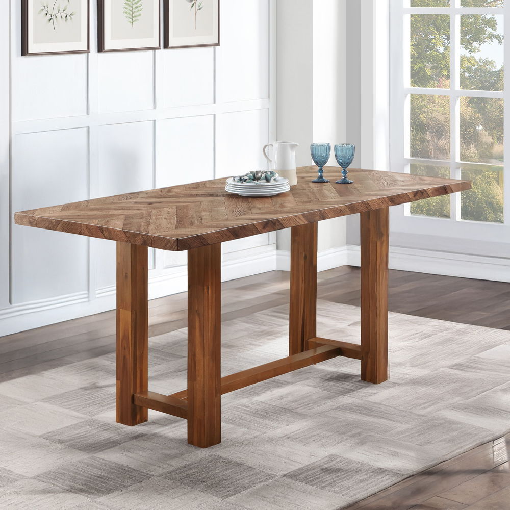 ACME Gilsea - Counter Height Table - Brown | Meri Furniture