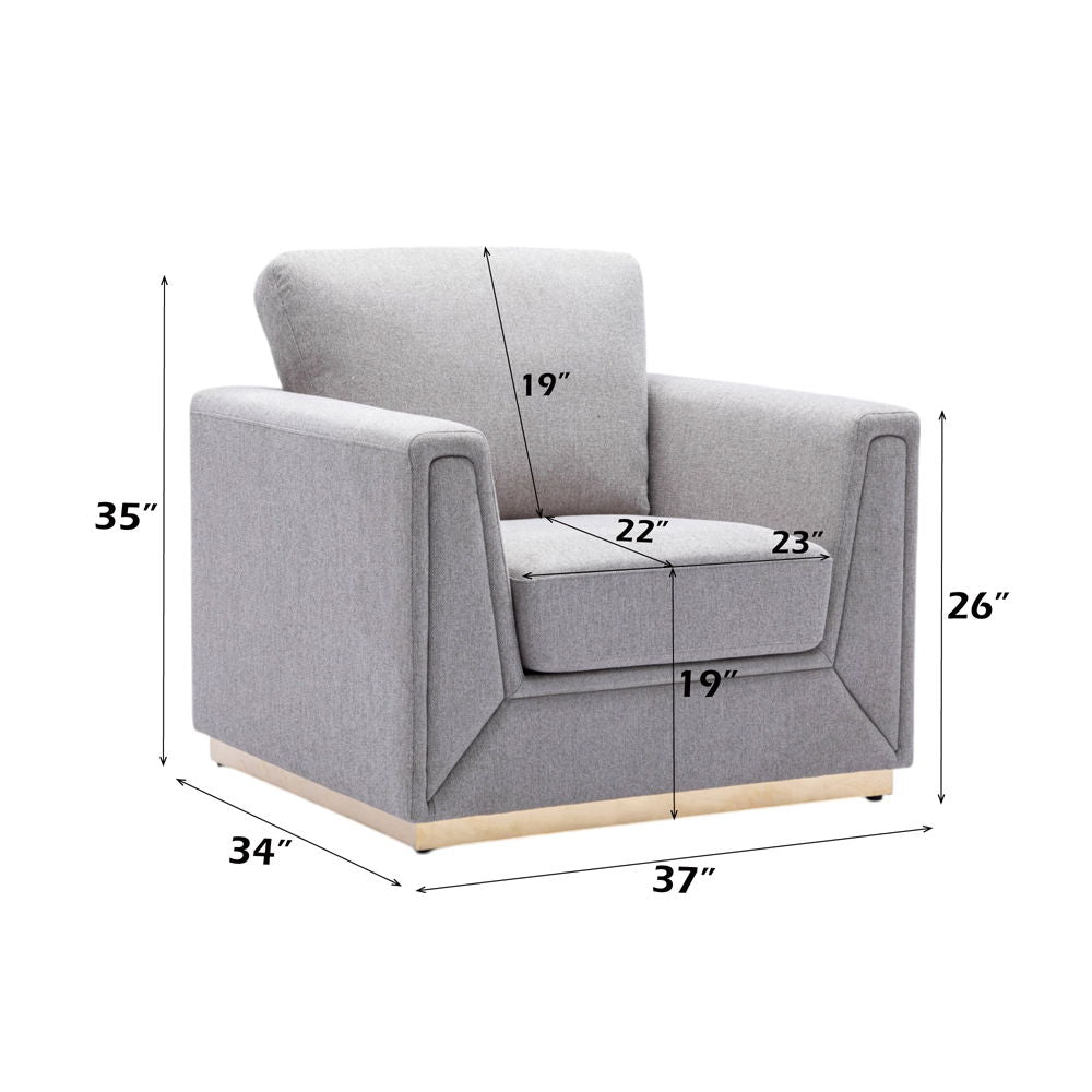 Valin - Chair - Gray Linen