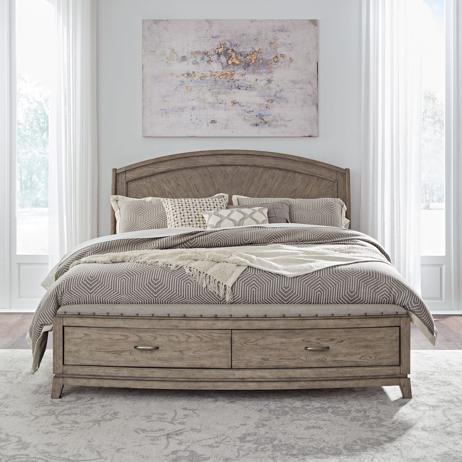 Liberty Furniture Avalon - Panel Storage Bed | Meri Furniture