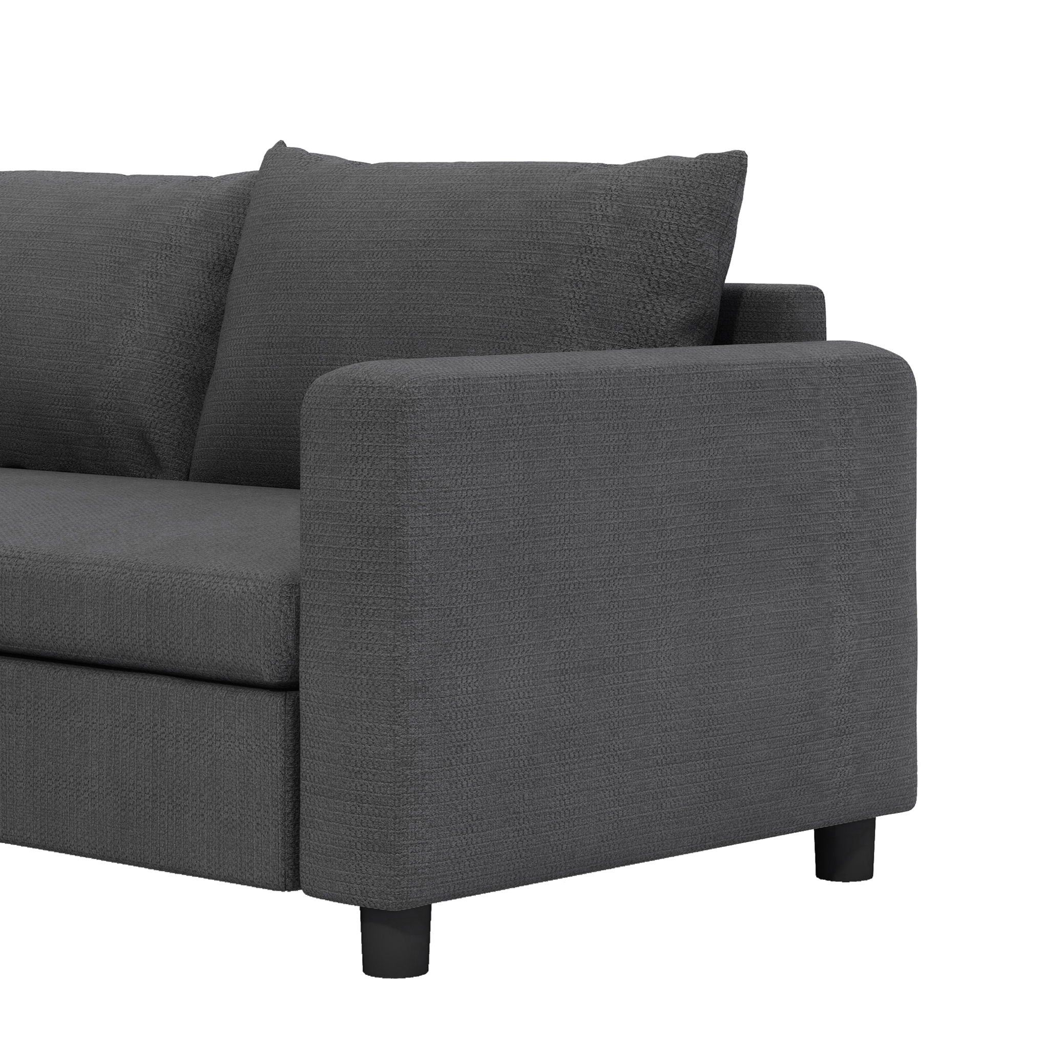 Modern Modular Sectional Oversized Couch Set With Pillows, Minimalist Style Wide Seat Comfy Sofa