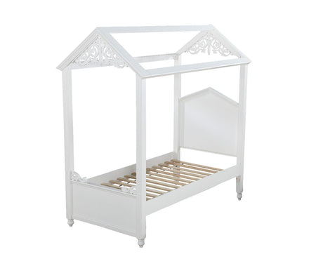 In addition to the fabulous Rapunzel bed, its matching trundle also offers a stylish look.