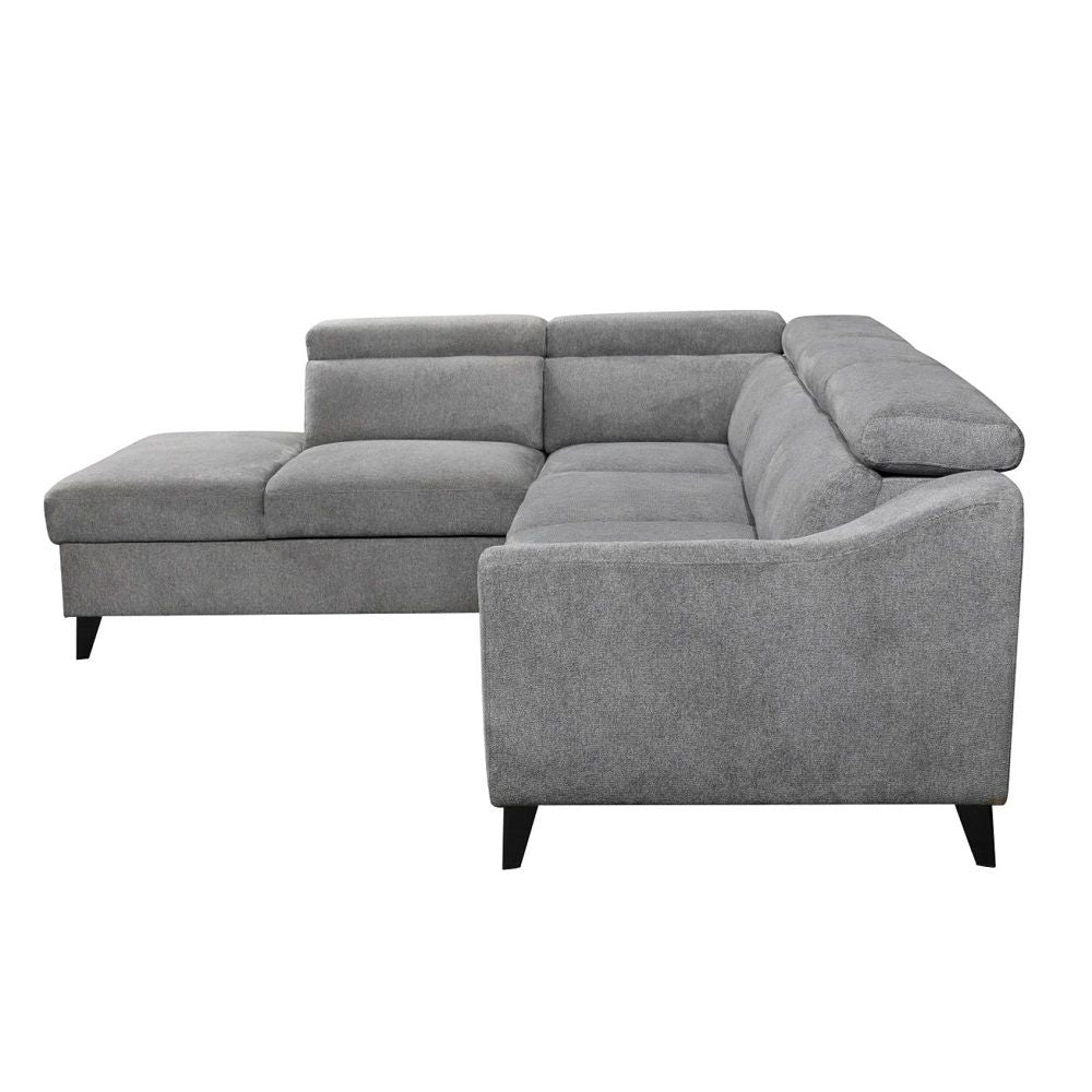 ACME Wrenley - Sectional Sofa With Sleeper & Storage - Gray | Meri Furniture