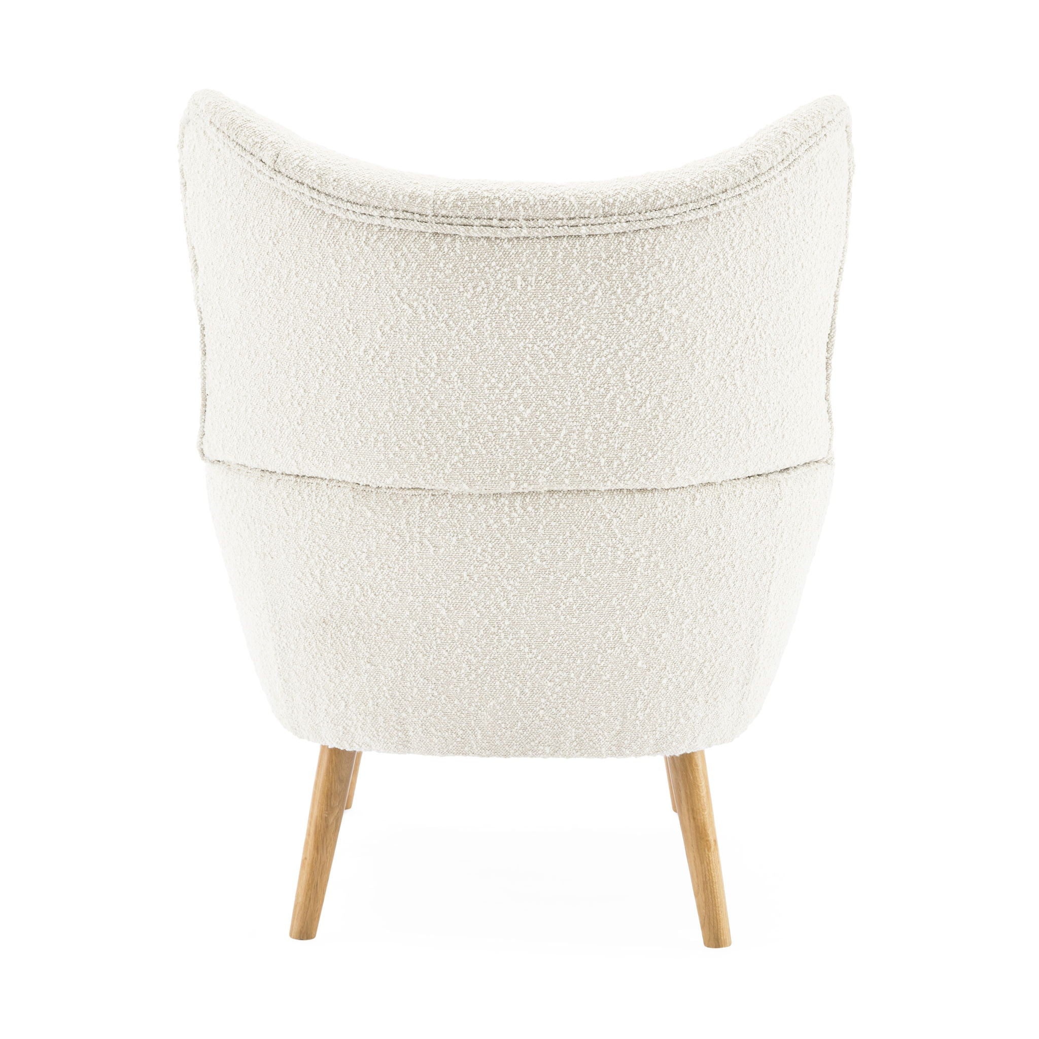 Mid - Century Modern Arm Chair With Wingback Design Wood Legs