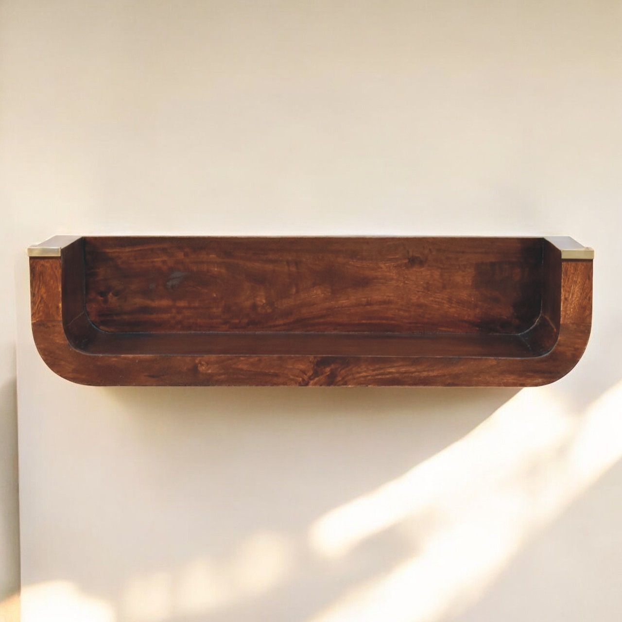 Indira Floating Console Table - Walnut