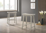 Set of 2 17.5"W Alonzo Light Gray Backless Ergonomic Counter Height Stool