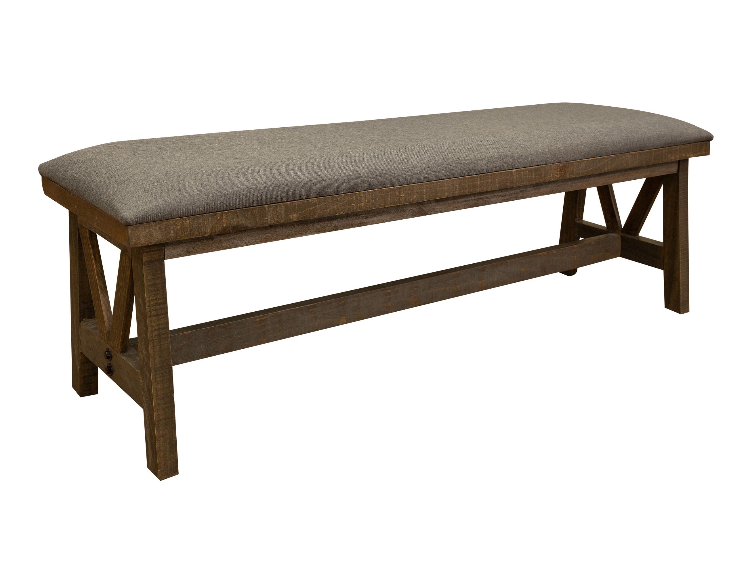 International Furniture Direct Loft Brown - Bench - Two Tone Gray / Brown | Meri Furniture