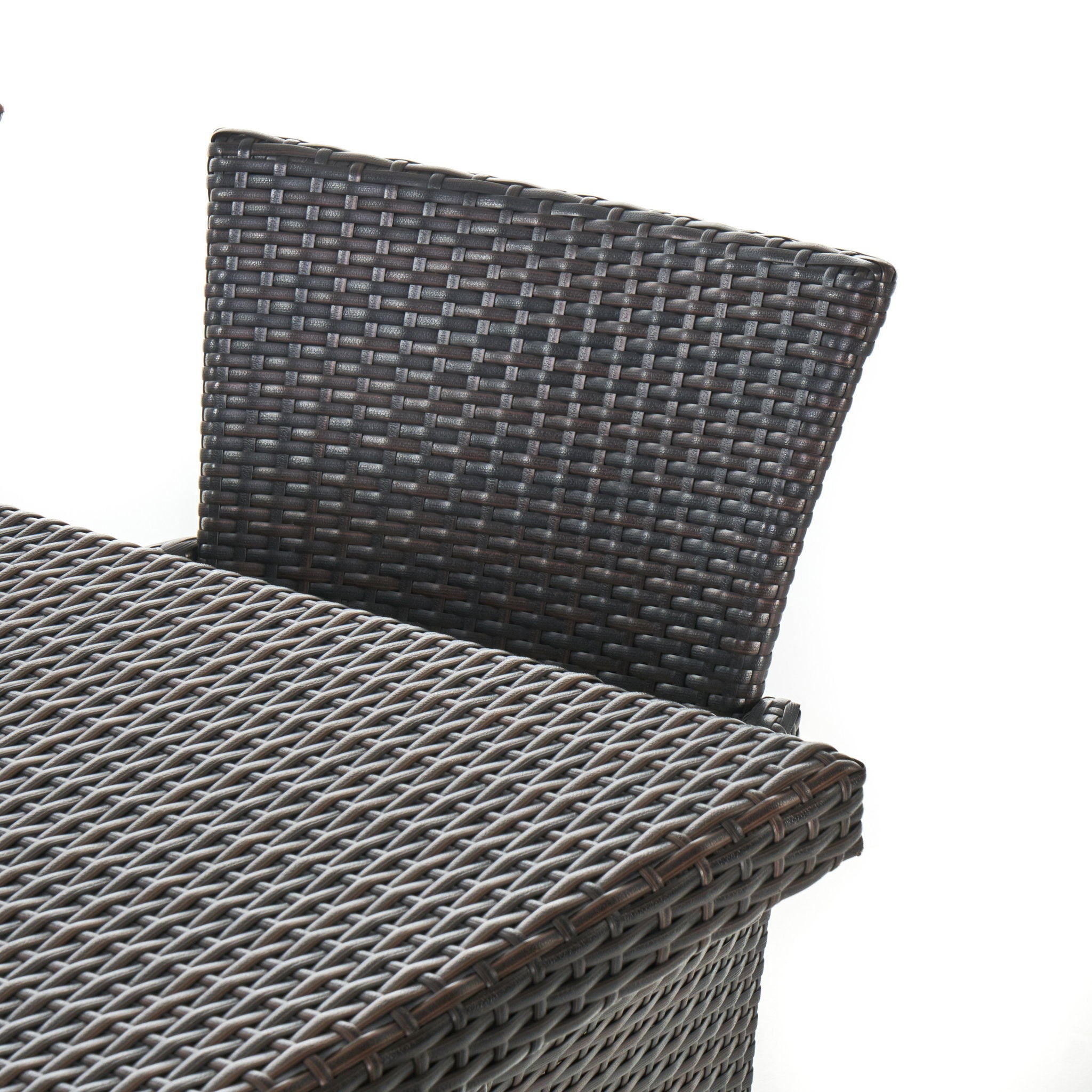 Outdoor Square Rattan Wicker Dining Table - Brown