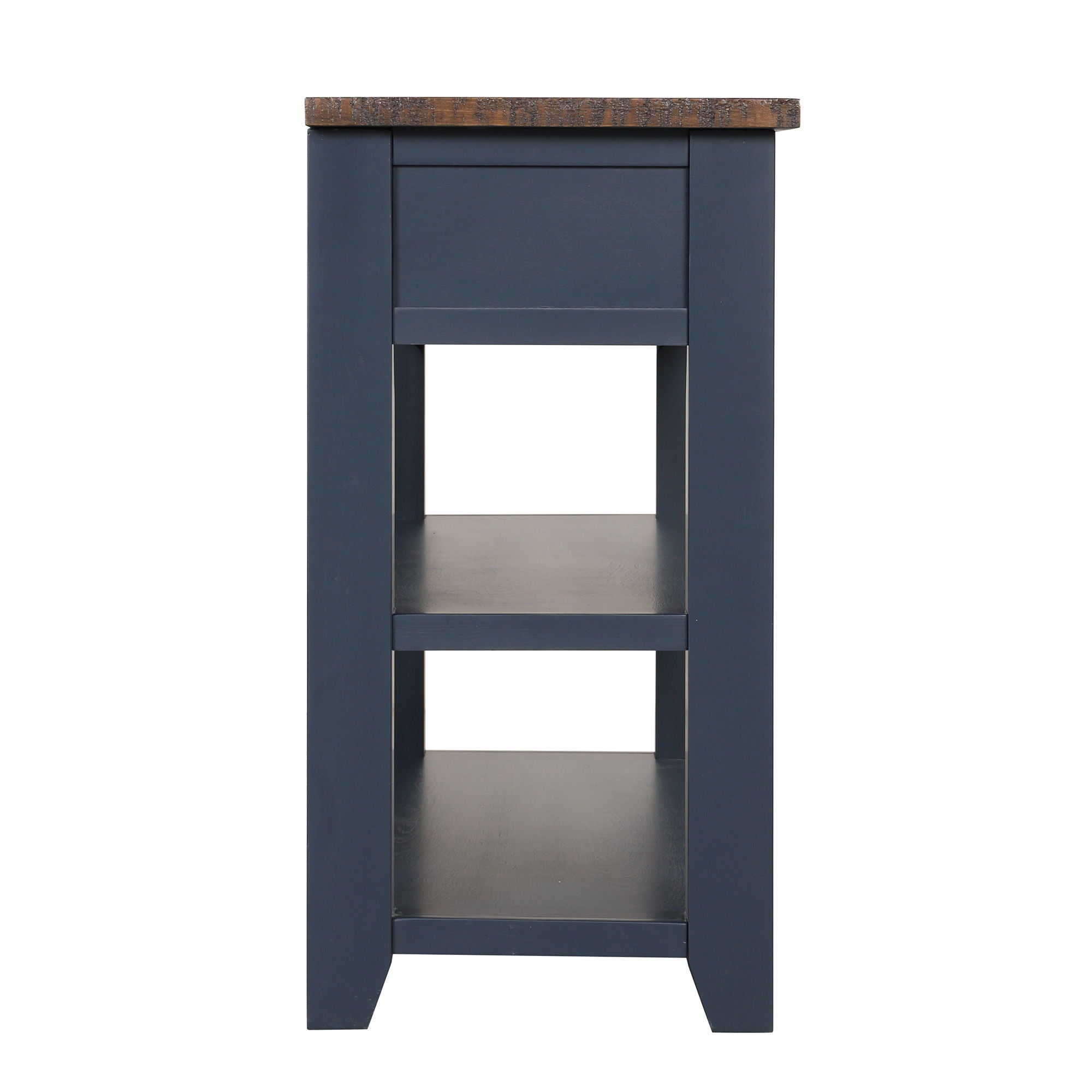 49'' Rectangular Solid 3 Drawer 2 Shelf Console Table - Blue