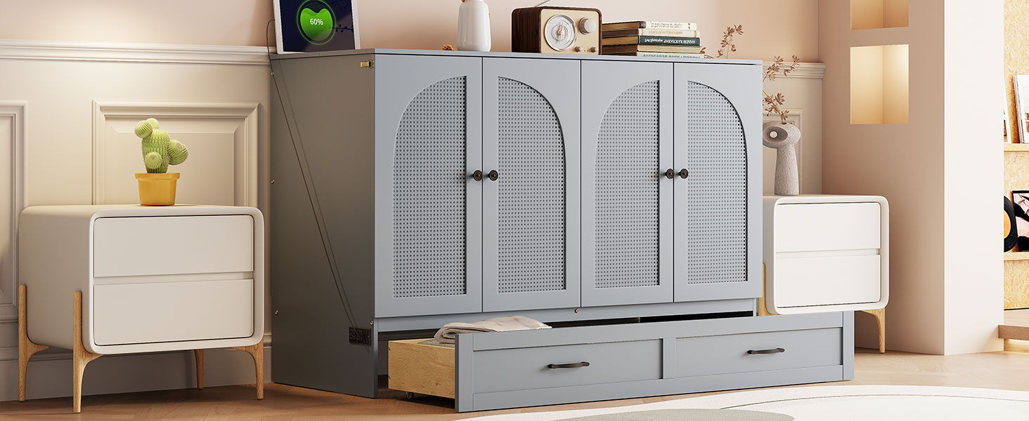 Murphy Bed With Large Drawers